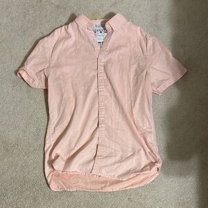 Denim & Flower Light Pink Casual Button Down Shirt